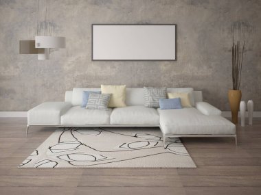 Bir köşe kanepe ile şık bir oturma odası kadar alay.