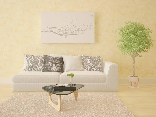 Kompakt şık kanepe ile modern bir oturma odası kadar alay.