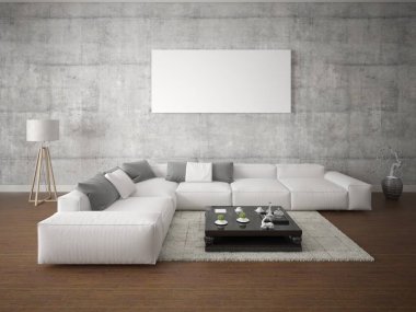 Bir büyük köşe kanepe ile ferah bir oturma odası kadar alay.