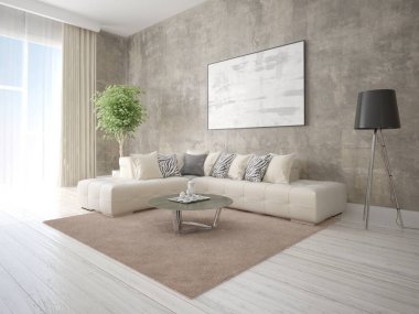 Bir rahat köşe kanepe ve modern iç ile şık bir oturma odası kadar alay.