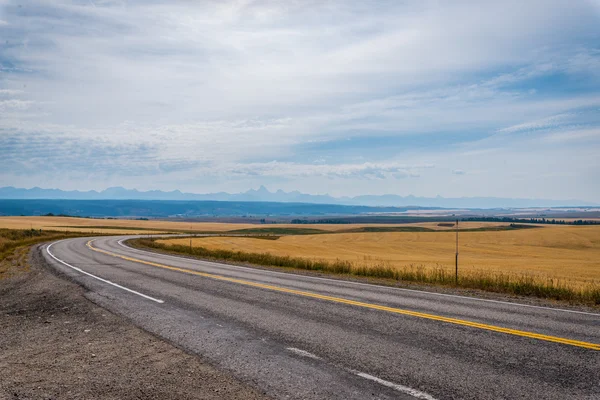 Carretera entre los agricultores — Foto de Stock