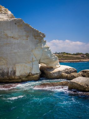 Rosh Hanikra Park beyaz kayalar 