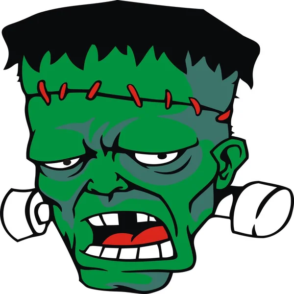 Monstre de l'argot vert en colère — Image vectorielle