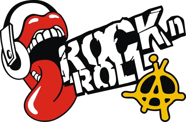 Rock n Roll Anarchys muziek — Stockvector