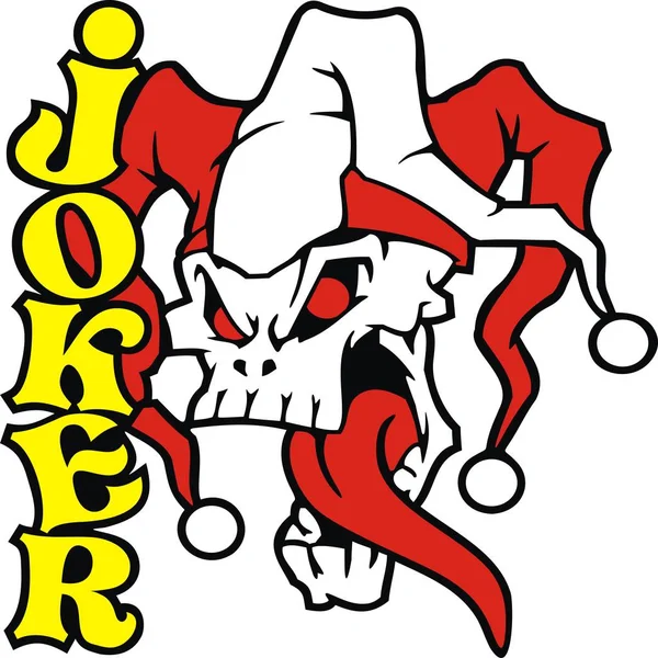 Head Santa Joker Skulls — ストックベクタ