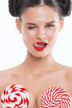 büyük lolipop kızla