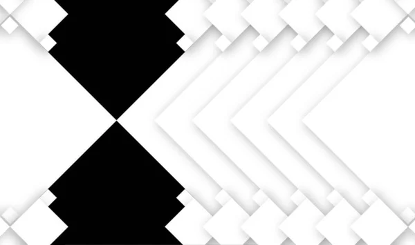 Szablon Projektowy Pokazujący Abstrakcyjny Efekt Lustrzany Białych Kształtów Obracanych Kwadratów — Zdjęcie stockowe