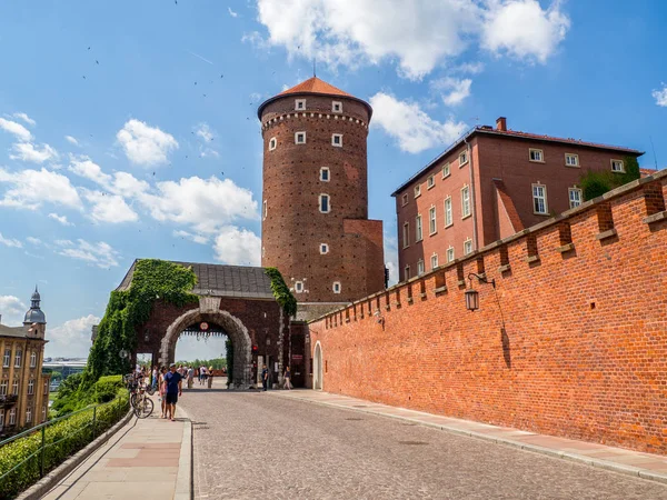 Krakow, Polonya. Wawel royal castle tarihi ve Katedrali