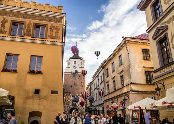 Mountebanks Carnaval na starym mieście w Lublinie — Zdjęcie stockowe