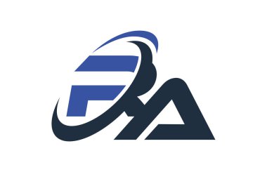 Ra mavi Swoosh küresel dijital iş mektup Logo