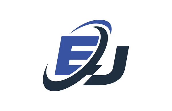Logo Blue Swoosh Global Digital Business Letter — Image vectorielle