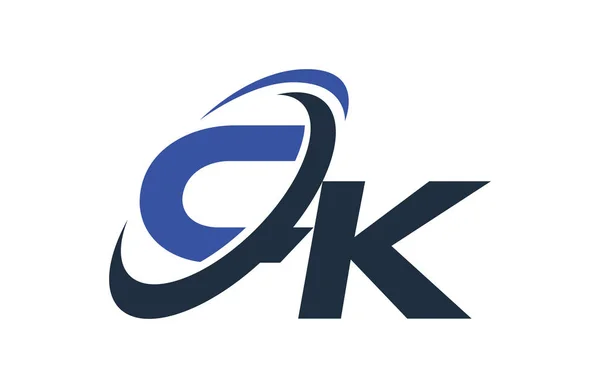 Mavi Swoosh Küresel Dijital Mektup Logo — Stok Vektör
