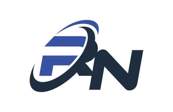 Mavi Swoosh Küresel Dijital Mektup Logo — Stok Vektör