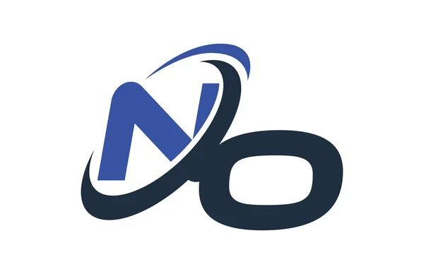 Logotipo Carta Comercial Digital Global Swoosh Azul — Vector de stock