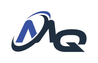 MQ mavi Swoosh küresel dijital iş mektup Logo