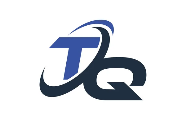 青スウッシュ グローバル デジタル ビジネス文字ロゴ — ストックベクタ