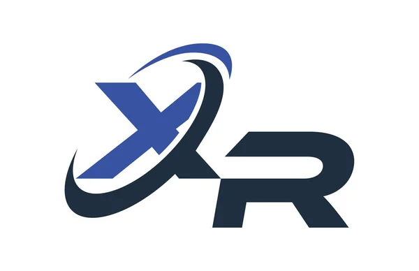 Logo Carta Negocios Digital Global Blue Swoosh — Archivo Imágenes Vectoriales