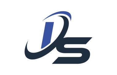 Bu mavi Swoosh küresel dijital iş mektup Logo