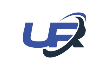 Senin Logo Swoosh elips mektup vektör kavramı mavi