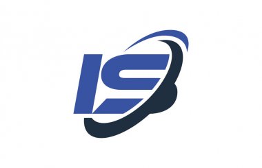 Bu Logo Swoosh elips mavi mektup vektör kavramı