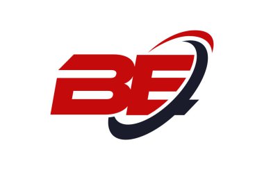 Olmak Logo Swoosh elips kırmızı mektup vektör kavramı