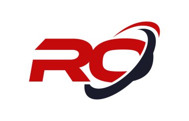 Ro Logo Swoosh elips kırmızı mektup vektör kavramı