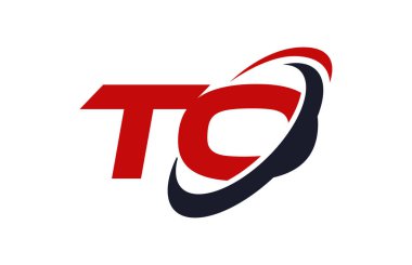 Logo için elips kırmızı mektup vektör kavramı Swoosh