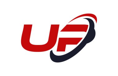 Elips kırmızı mektup vektör kavramı logo kadar Swoosh