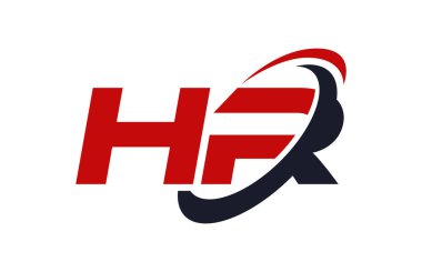 İK Logo Swoosh elips kırmızı mektup vektör kavramı