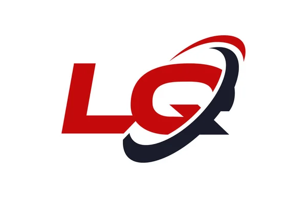 Logotipo Swoosh Elipse Red Letra Vector Concepto — Vector de stock