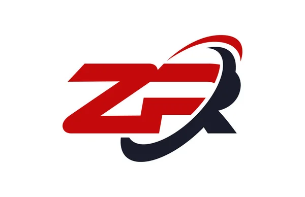 Logo Swoosh Ellipse Roter Buchstabe Vektor Konzept — Stockvektor