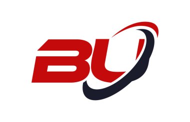Bu Logo Swoosh elips kırmızı mektup vektör kavramı