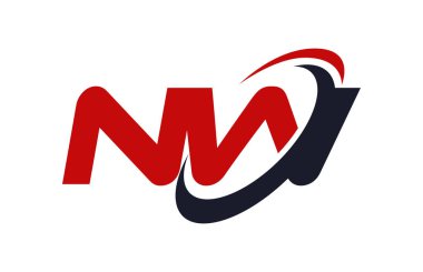 Kuzey Logo Swoosh elips kırmızı mektup vektör kavramı