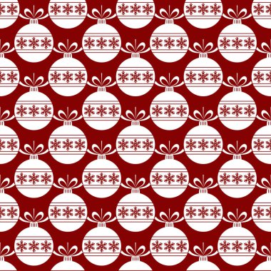 Topları ile Seamless Noel modeli.