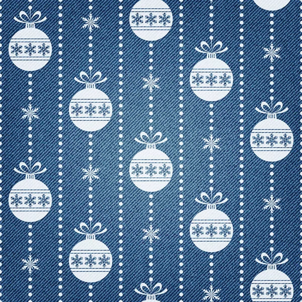 Patrón de Navidad sobre fondo denim — Archivo Imágenes Vectoriales