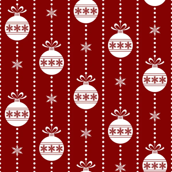 Modèle de Noël sans couture avec des boules . — Image vectorielle