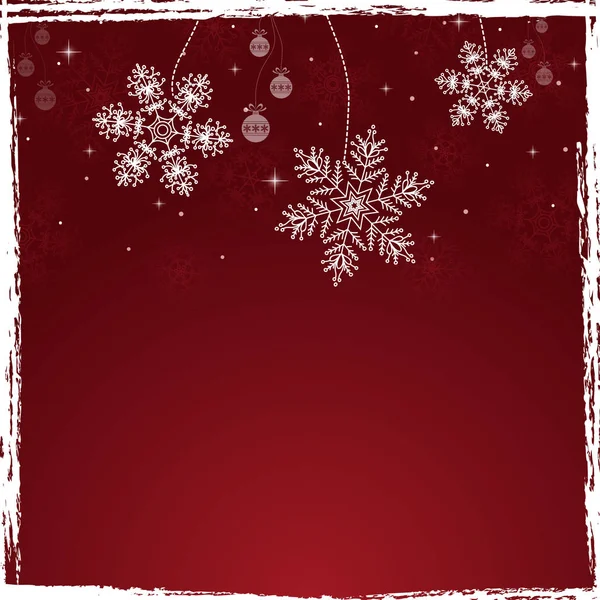 Banner con copos de nieve . — Vector de stock