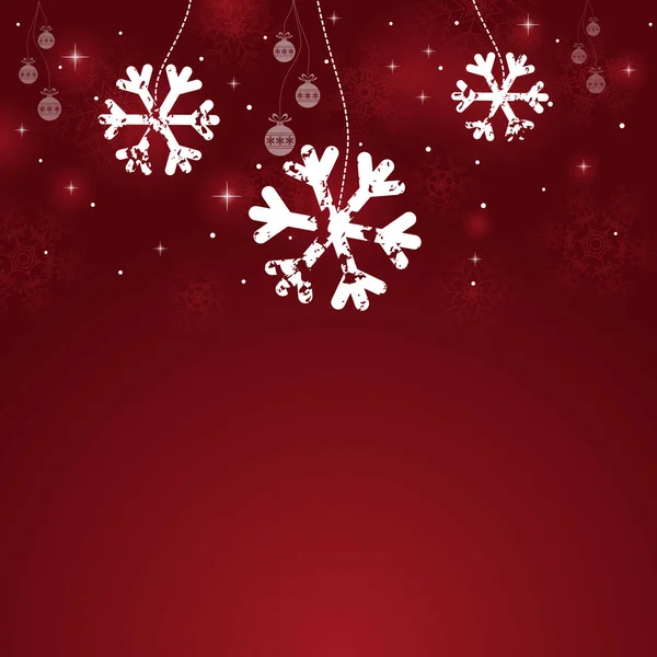 Banner met sneeuwvlokken. Kerstmis en gelukkig Nieuwjaar achtergrond — Stockvector