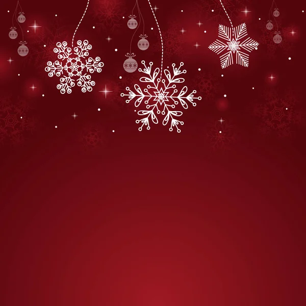 Banner con copos de nieve. Navidad y feliz año nuevo fondo — Vector de stock
