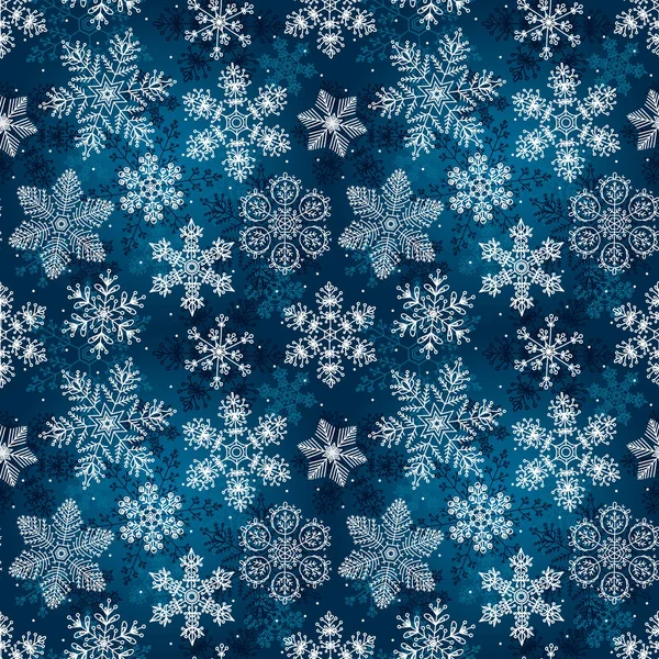 Seamless snowflakes pattern — Stock Vector