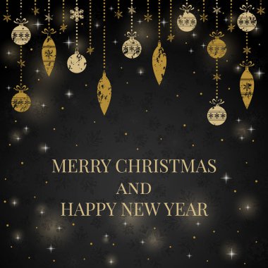 Yeni yıl ve neşeli Noel arka plan.