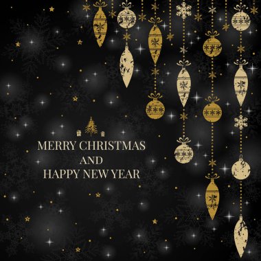 Yeni yıl ve neşeli Noel arka plan.