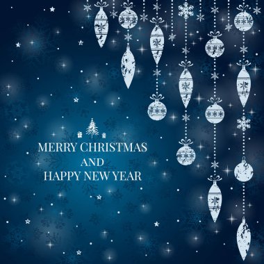 Yeni yıl ve neşeli Noel arka plan.