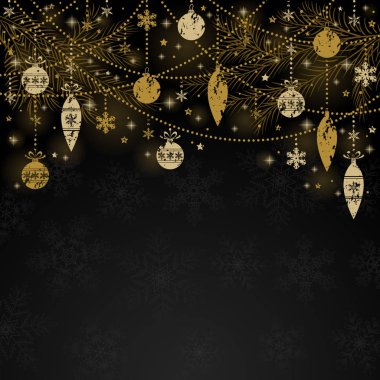 Yeni yıl ve neşeli Noel arka plan.