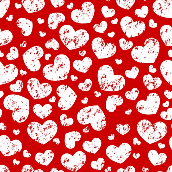 Hearts seamless. Valentines day background. — Stock Vector