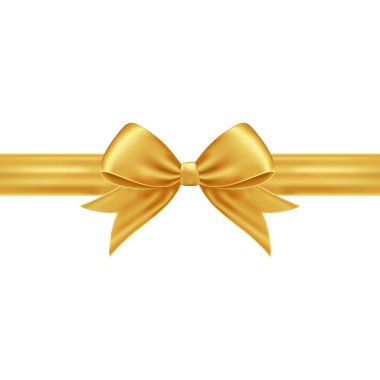Altın hediye şerit ve yay.