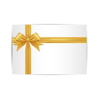 Kartı şerit ve altın hediye yayla.