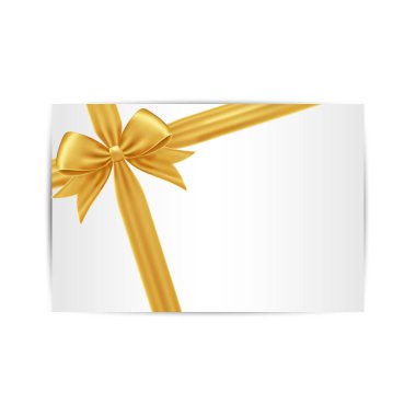 Kartı şerit ve altın hediye yayla.