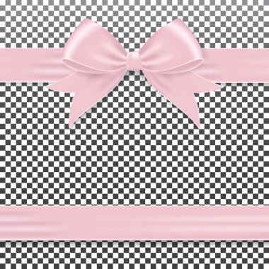 Pembe hediye şerit ve yay.