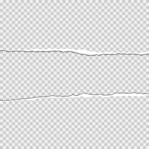 Uppsättning av realistisk vektor pappersrevor och hål i papperet med rippade kanter med utrymme för din text. — Stock vektor